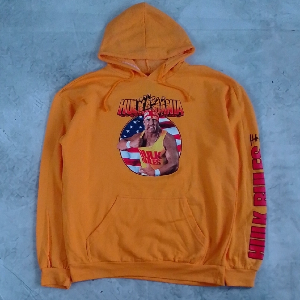 Men's Ripple Junction Gold Hulk Hogan Hulk Rules Fleece Pullover Hoodie